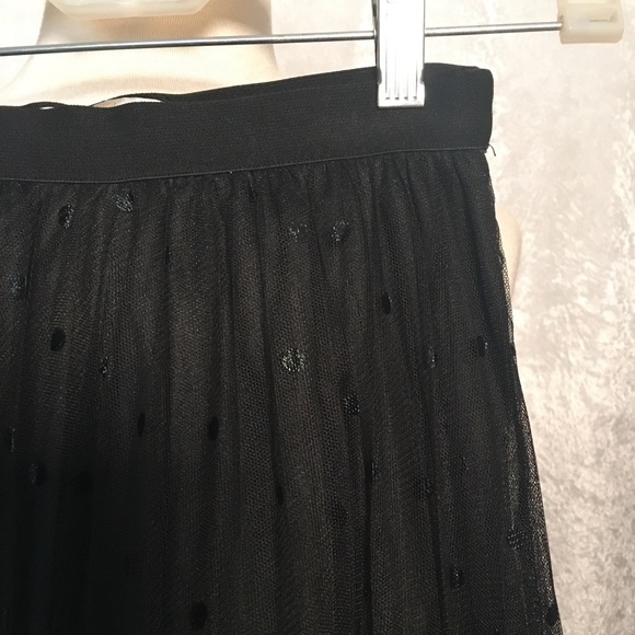 Sister Fashion Tulle Midi Skirt in Black polka dots Size Small - Picture 4 of 9